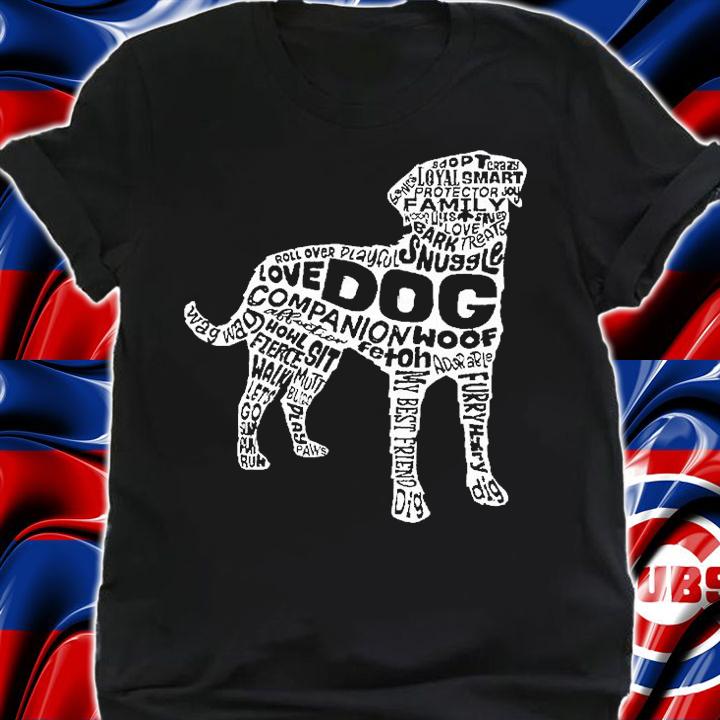Dog Silhouette Word Cloud T-Shirt t-shirt shirt
