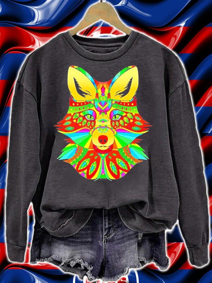 Ethnic Fox Boho Mandala Yoga T-Shirt t-shirt sweatshirt