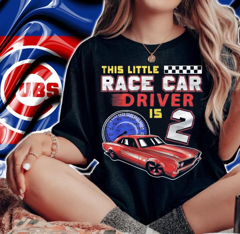 Race Car 2Nd Birthday Toddler Boy Racing 2 Years Old Shirt t-shirt
