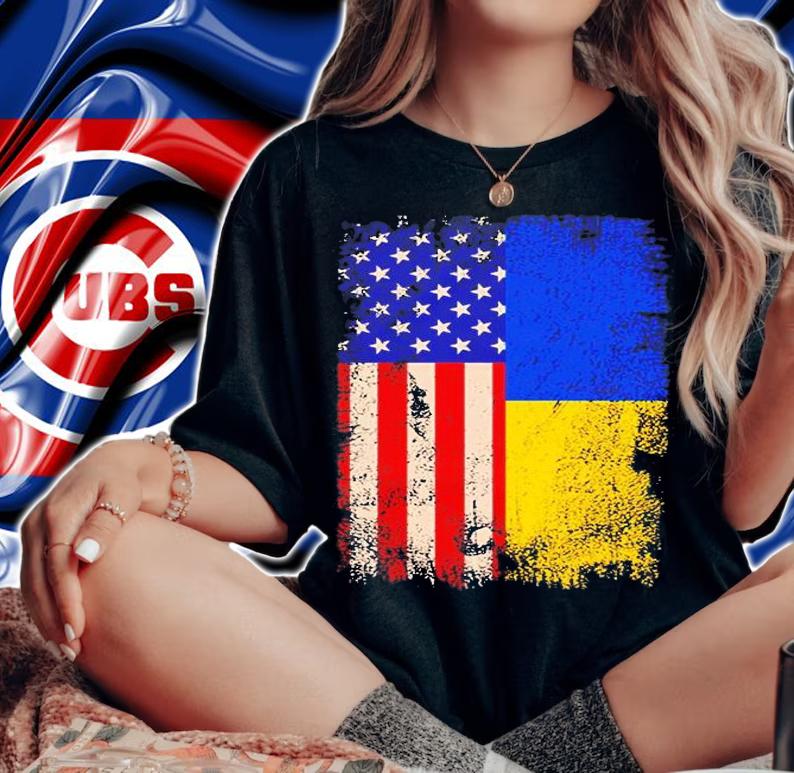 Support Ukraine American Born Ukrainian Roots T-Shirt t-shirt woman shirt