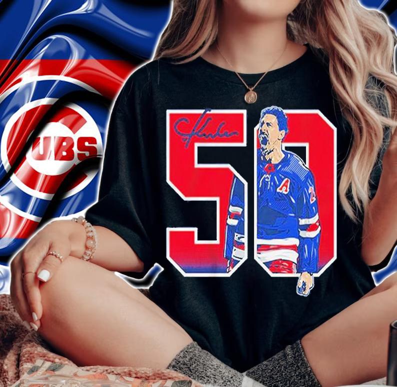 Chris Kreider 50 Goals Signature 2022 T-Shirt t-shirt