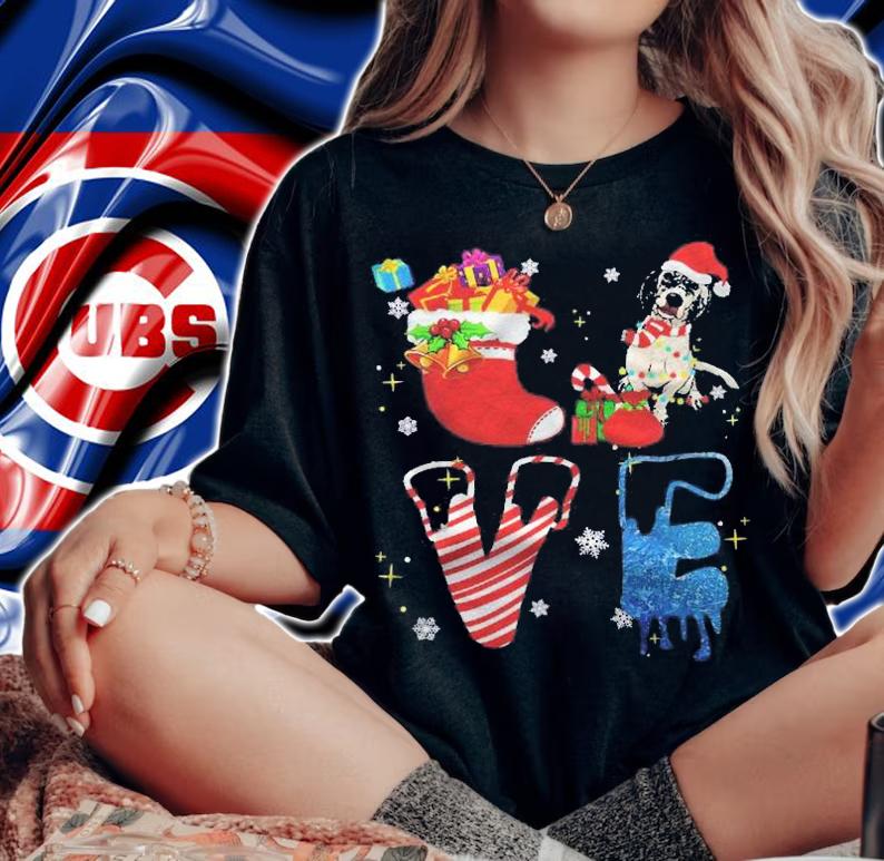 English Setter Dog Love Santa Christmas Dogs Pajamas Shirt t-shirt woman shirt