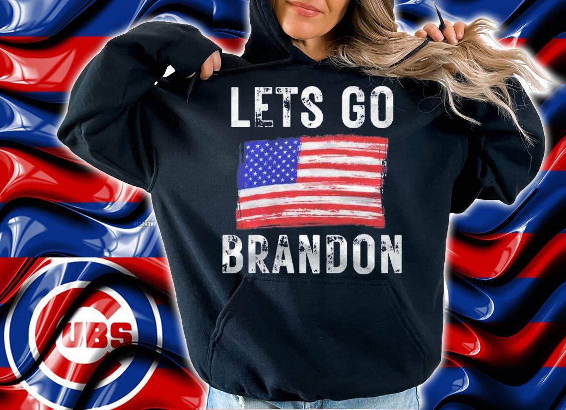 Lets Go Brandon Vintage Flag Patriotic Graphic On Back shirt t-shirt hoodie