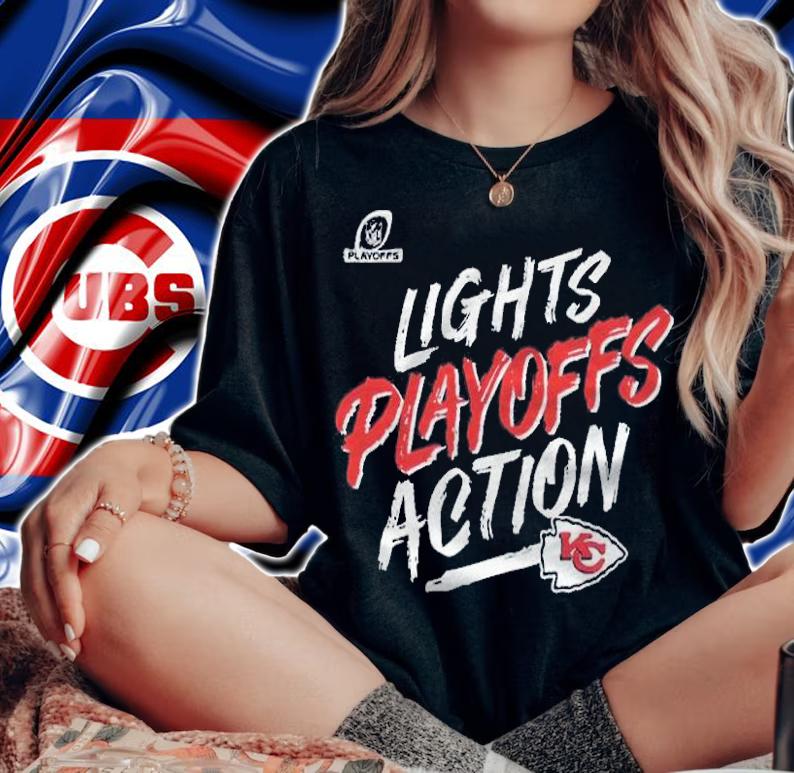 Lights Playoffs Action Kansas City Chiefs football 2021 T-hirt t-shirt woman shirt