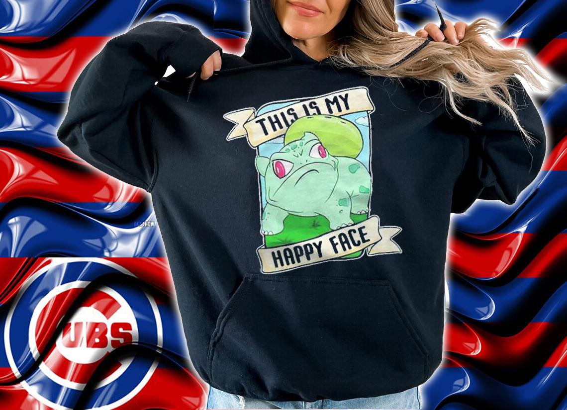 Nerdecrafter this is my happy face Bulbasaur T-shirt t-shirt