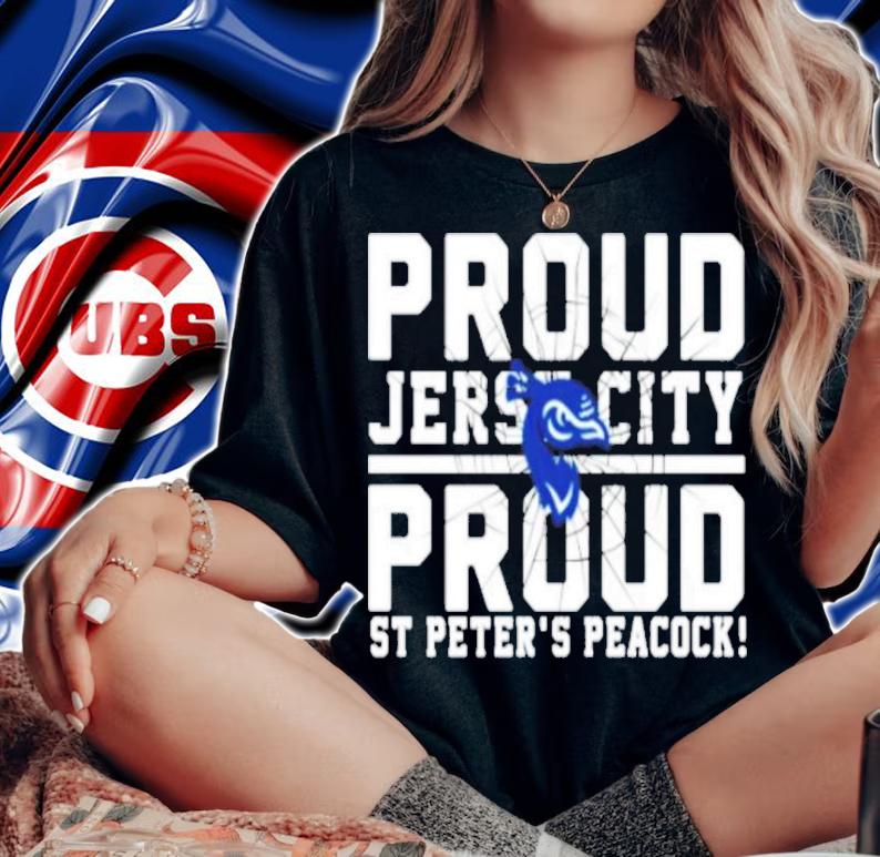 Official proud Jersey City Proud St Peter's Peacocks Shirt t-shirt