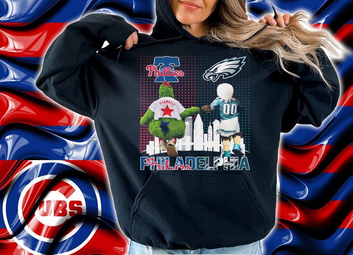 Philadelphia Sports Teams Phillie Phanatic And Swoop Phillies Eagles t-shirt hoodie