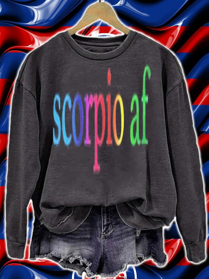 Scorpio Af Gay Rainbow Gradient Lgbtq Pride Zodiac Sign T-shirt t-shirt sweatshirt