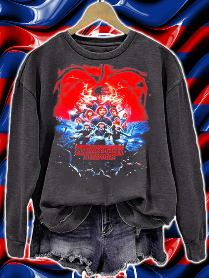 Stranger Things Season 2 Cast Poster Long Sleeve Adult T-Shirt t-shirt