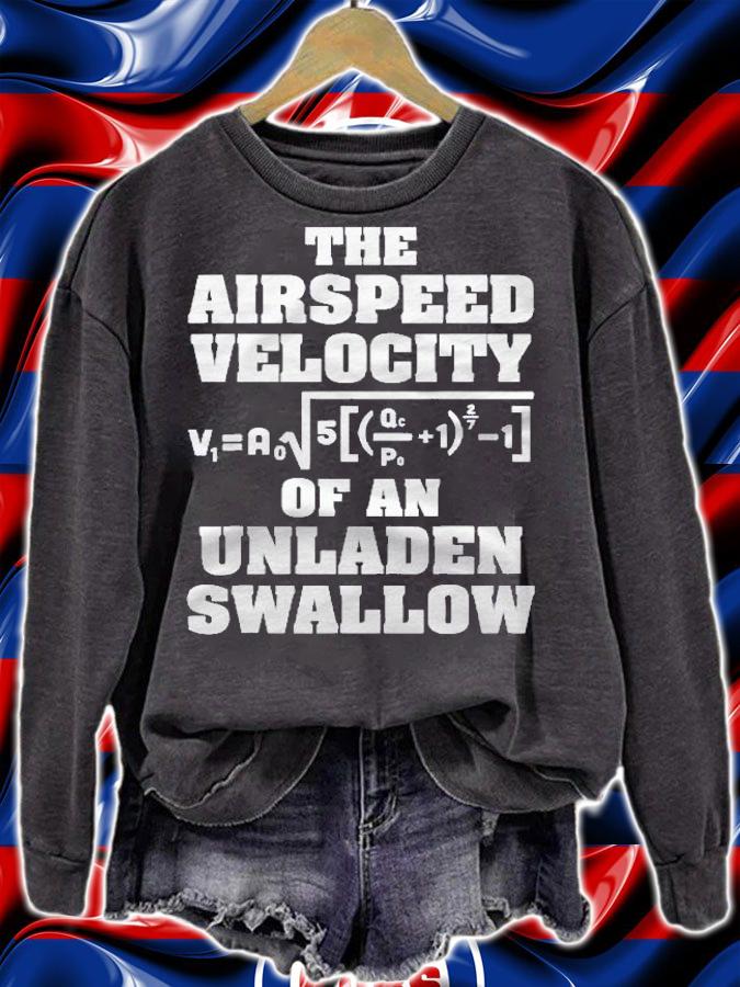 The Airspeed Velocity Of An Unladen Swallow Funny Shirt t-shirt sweatshirt
