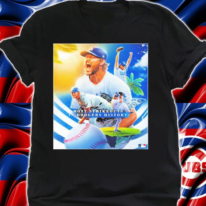 Clayton Kershaw 2697th K Most STrikeouts In Dodgers History MLB T-Shirt t-shirt shirt