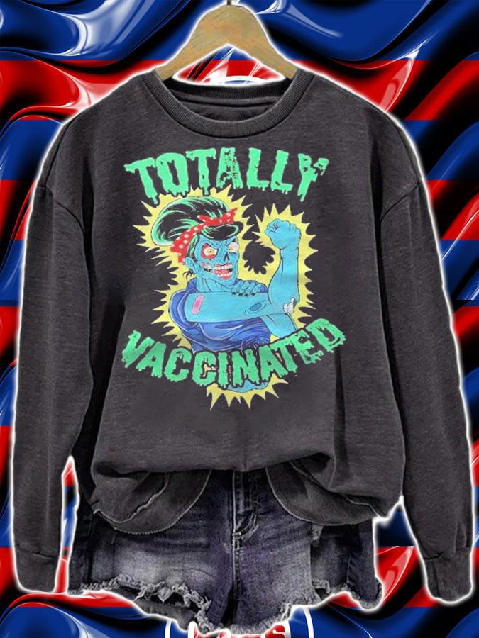 Fully Vaccinated Zombie  Creepy Double Vaccination Jab Shot shirt t-shirt sweatshirt