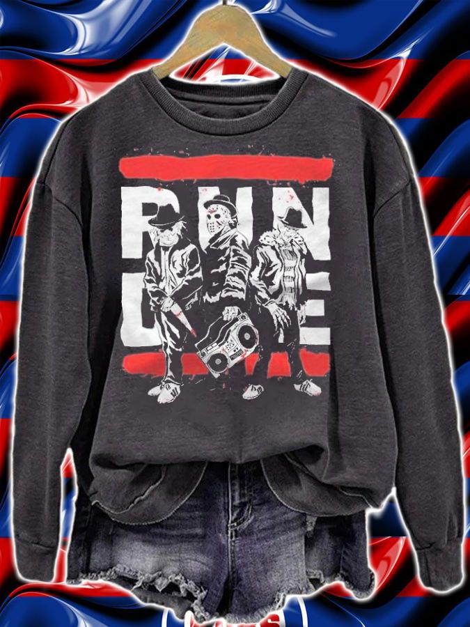 Halloween Horror Movies Characters Run Dye Shirt t-shirt sweatshirt