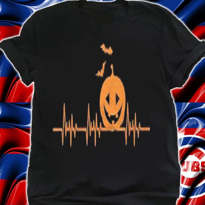 Carved Pumpkin Halloween Heartbeat Nurse Shirt t-shirt