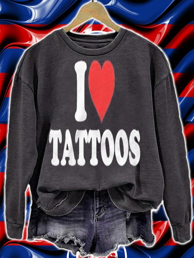 I Love Tattoos Red Heart T-shirt t-shirt sweatshirt