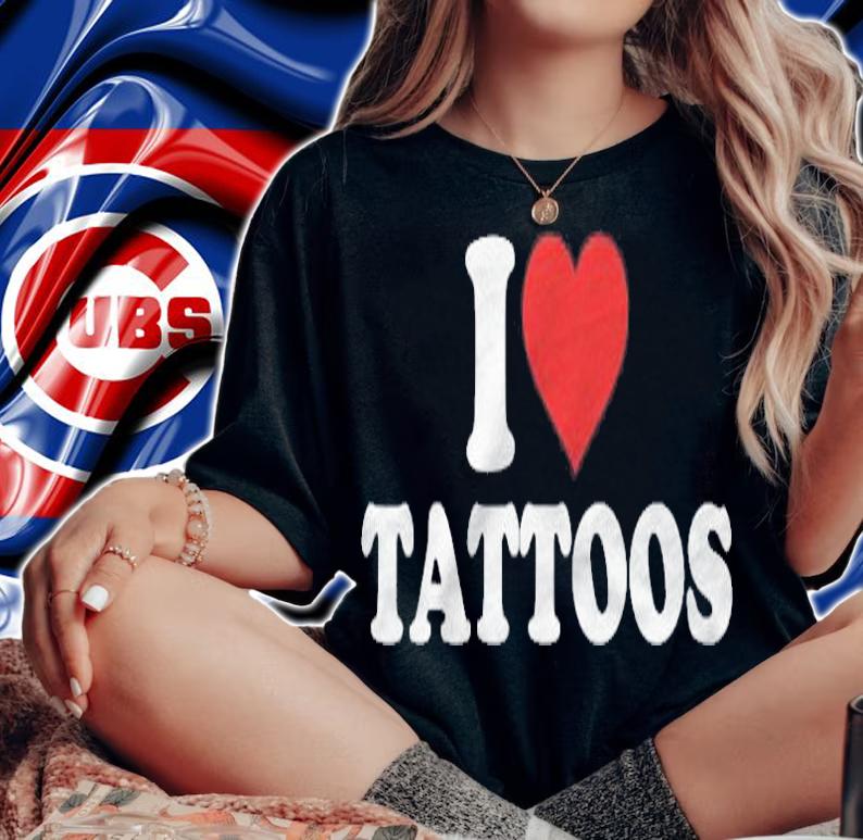 I Love Tattoos Red Heart T-shirt t-shirt woman shirt