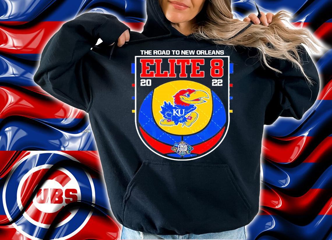 Kansas Jayhawks NCAA Men's Basketball Elite Eight The Road To New Orleans 2022 Shirt t-shirt hoodie