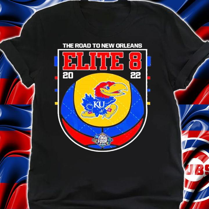 Kansas Jayhawks NCAA Men's Basketball Elite Eight The Road To New Orleans 2022 Shirt t-shirt shirt