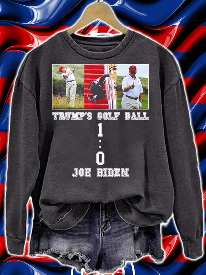 Joe Biden Falling Down Stairs Trump's Golf Ball Vs Biden T-Shirt t-shirt sweatshirt