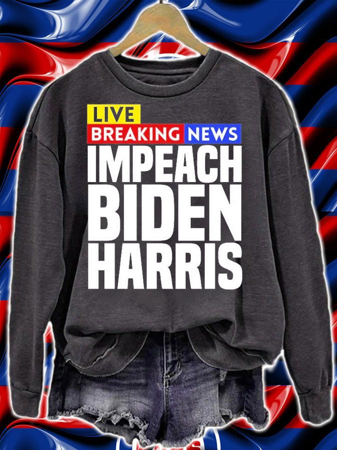 Live Breaking News Impeach Biden Funny T-Shirt t-shirt sweatshirt