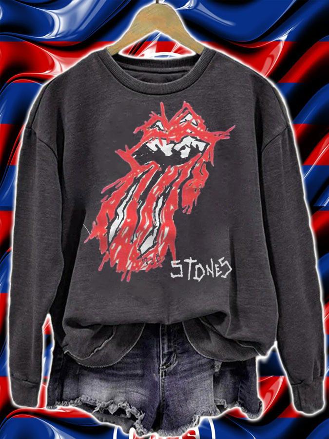 Rolling Stones no filter scribbled tongue black T-shirt t-shirt sweatshirt