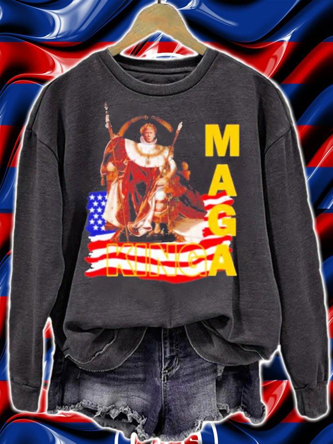 Trump MAGA King USA Flag Ultra MAGA Republicans Shirt t-shirt