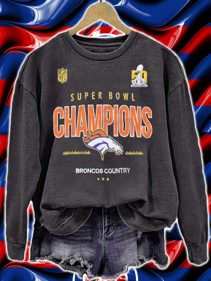 Denver Broncos Super Bowl 50 Champions Broncos Country T-shirt t-shirt sweatshirt