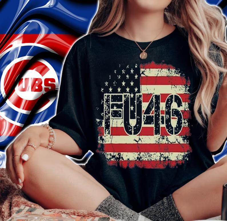 FU 46 F Joe, Lets Go Brandon Vintage USA Flag T-Shirt t-shirt woman shirt