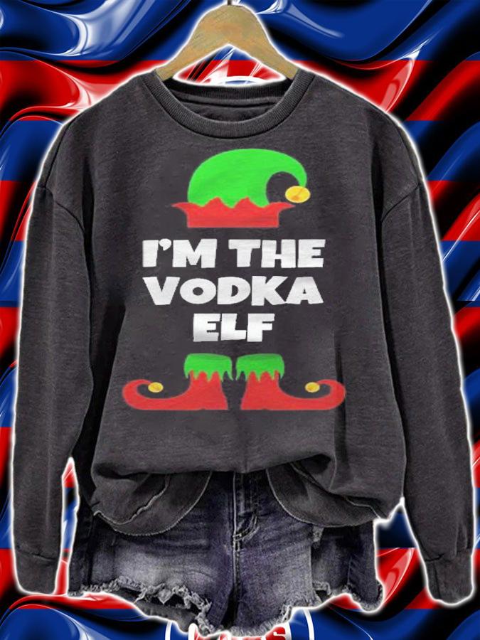 Im The Vodka Elf Funny Family Christmas Gift Drinking Shirt t-shirt sweatshirt