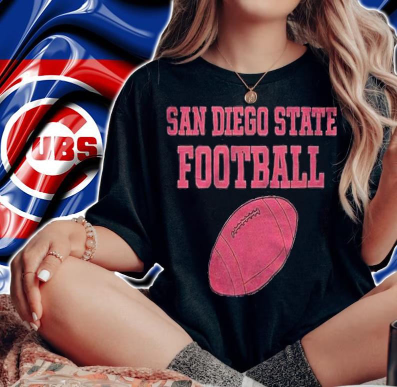 San Diego State football logo ball T-shirt t-shirt woman shirt