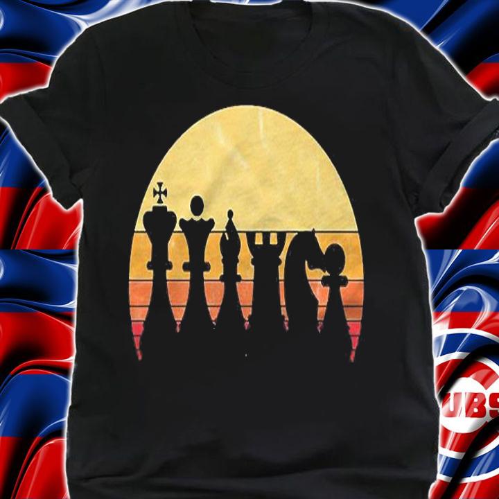Chess Pieces Retro Vintage Chess Club Player Pullover Shirt shirt