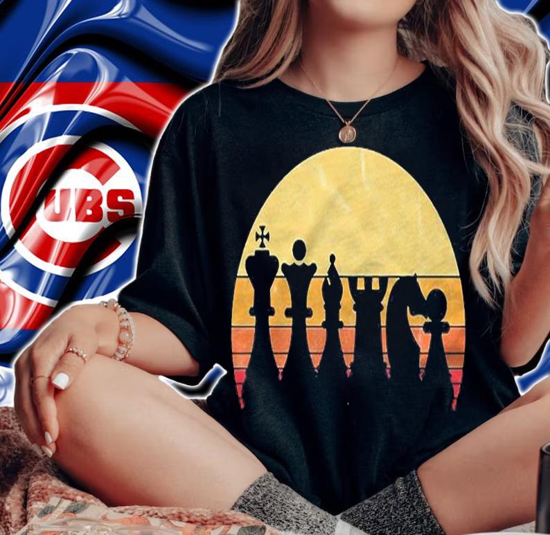 Chess Pieces Retro Vintage Chess Club Player Pullover Shirt woman shirt