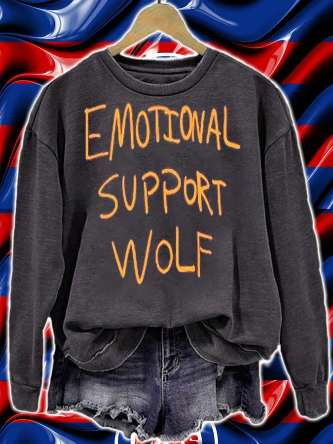 Emotional Support Wolf T-Shirt sweatshirt