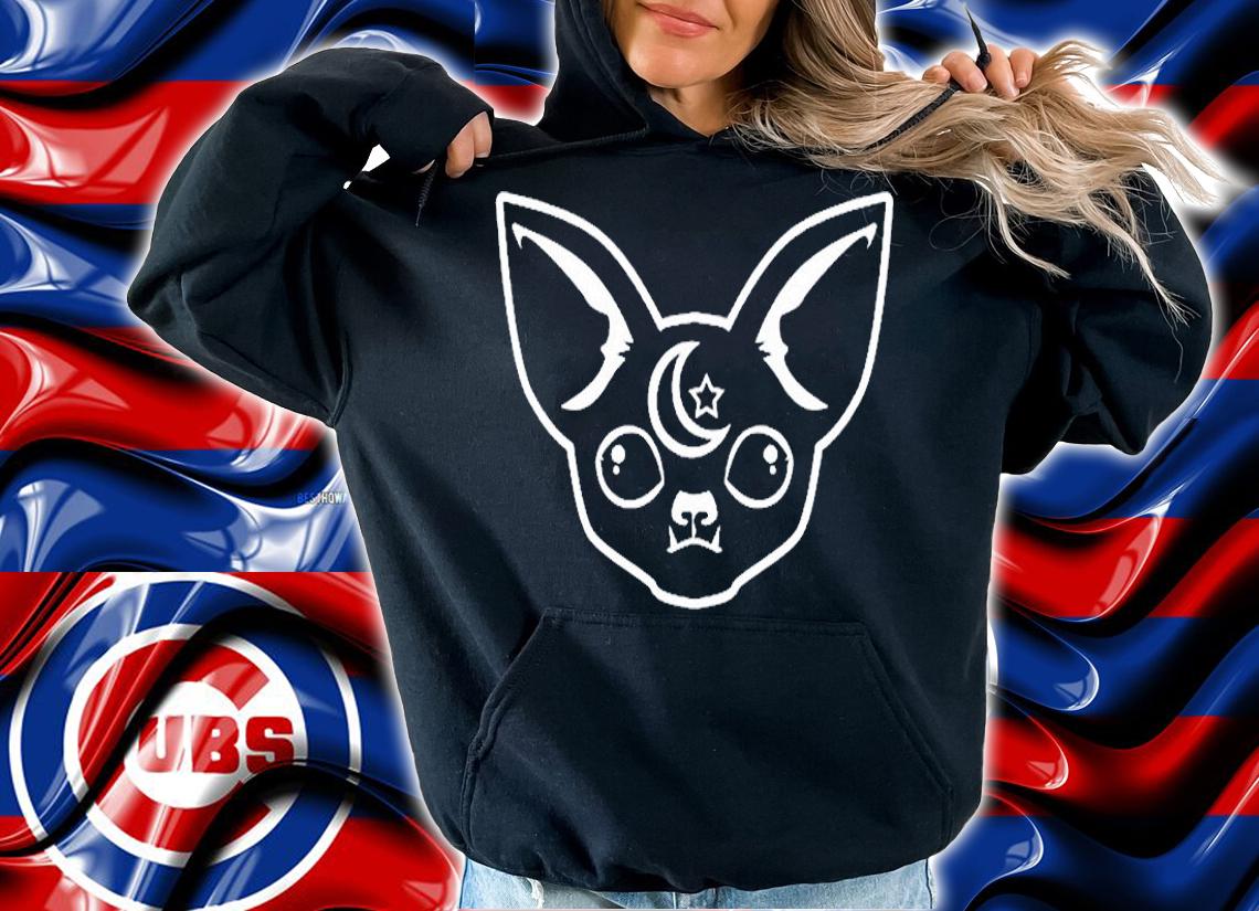 Goth Black Bat Face With Moon & Star Pullover T-Shirt hoodie