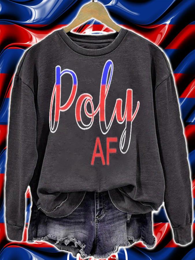 Polyamory Shirt Poly Quote Throuple Polyamorous T-shirt sweatshirt