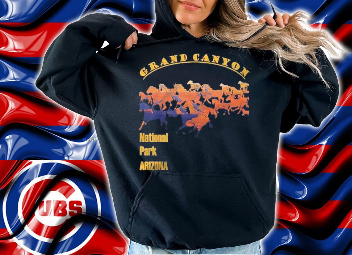 Grand Canyon National Park South Rim With Horse Cut-Out Shirt hoodie