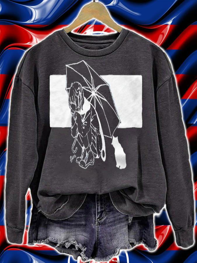 Tuyu with umbrella T-shirt sweatshirt