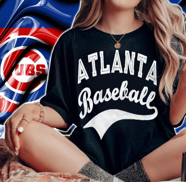 Womens Classic Atlanta Georgia Baseball Fan Retro Vintage T-shirt woman shirt
