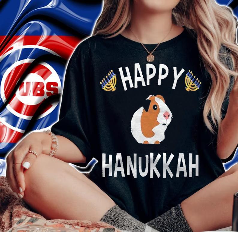 Happy Hanukkah  Cute Guinea Pig Hanukkah Shirt woman shirt