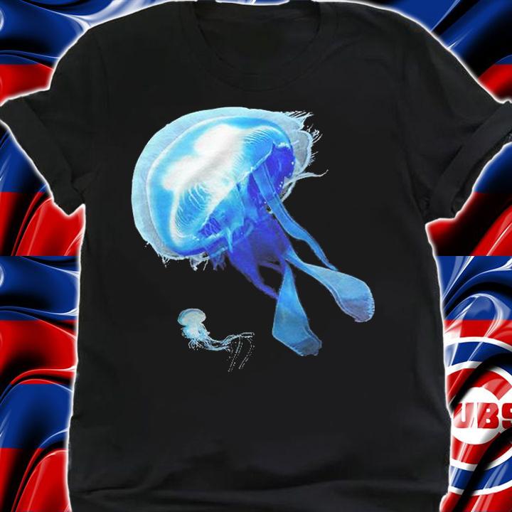 Ocean Blue Jellyfish Beautiful Scuba Diver Shirt