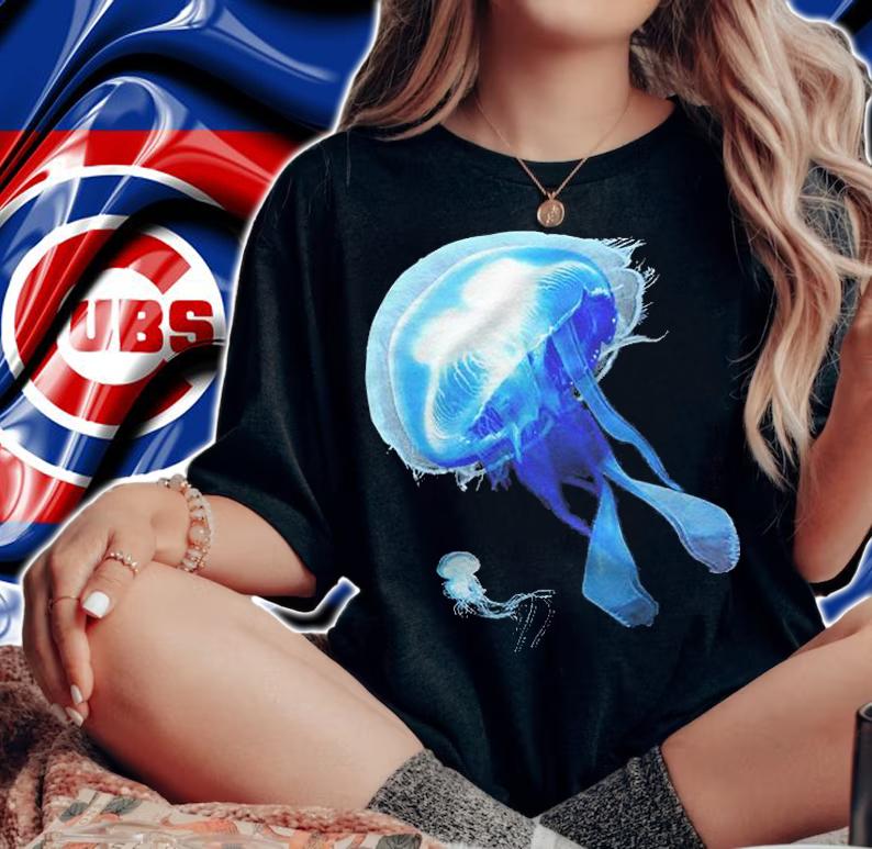 Ocean Blue Jellyfish Beautiful Scuba Diver Shirt