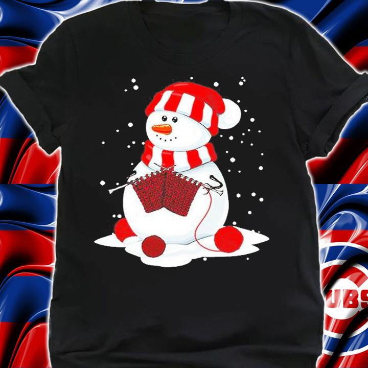 Crochet And Knitting Snowman Christmas T-Shirt