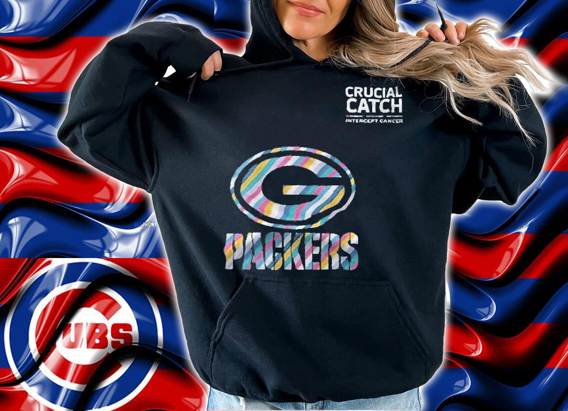 Green Bay Packers football team crucial catch intercept cancer T-shirt hoodie