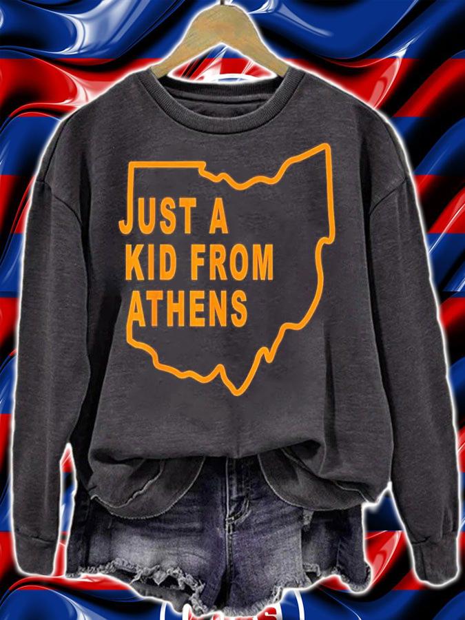 Just A Kid From Athens Ohio Cincinnati Joe Brr T-Shirt sweatshirt