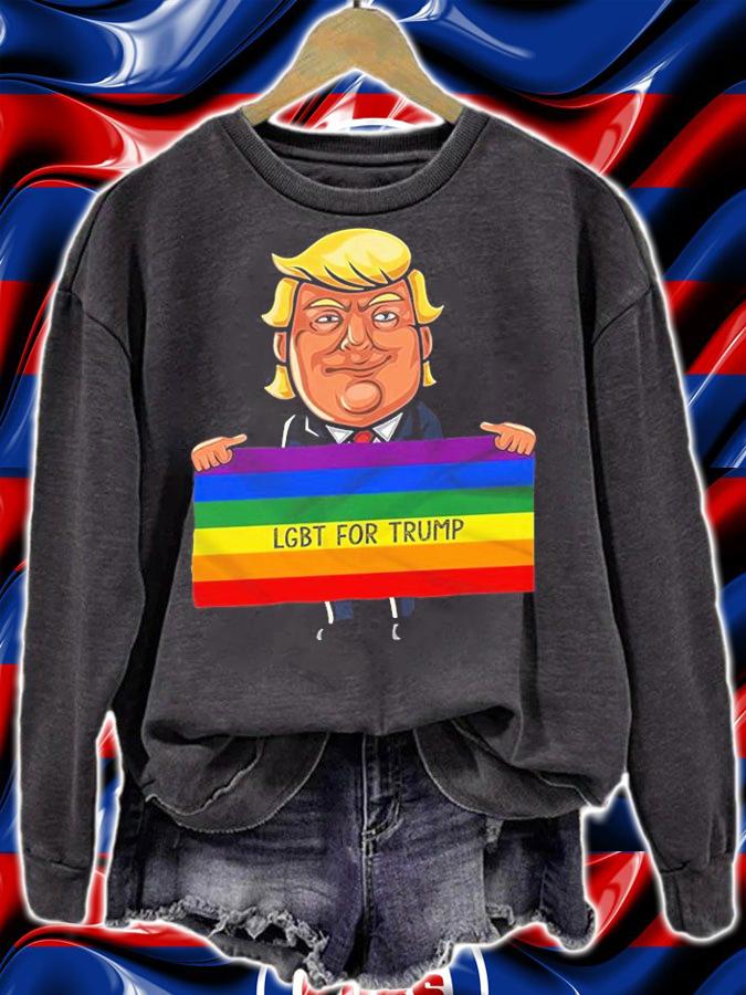 Lgbt For Trump Funny LGBT Flag T-Shirt sweatshirt