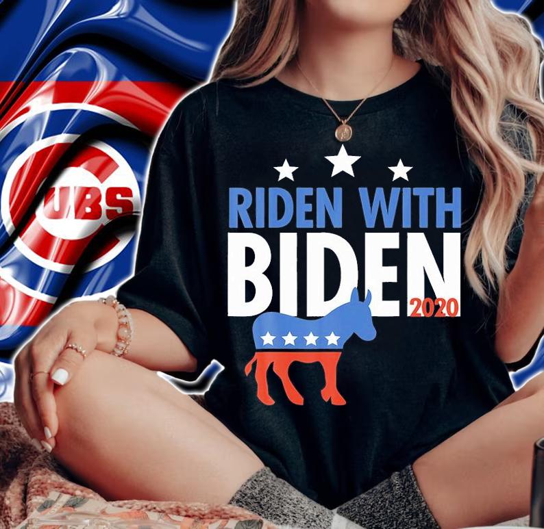 Riden With Biden 2020 Joe Biden For President USA T-Shirt woman shirt