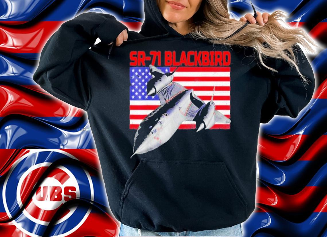 SR-71 Blackbird In Action And Patriotic American Flag Shirt