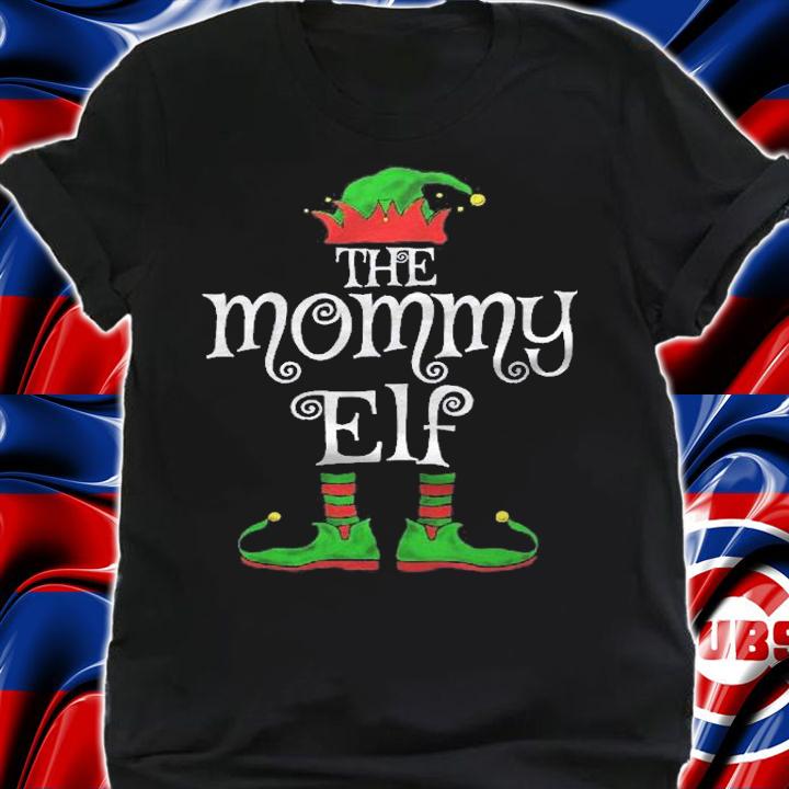 The Mommy Elf Family Matching Funny Christmas Gift Mom Premium Shirt