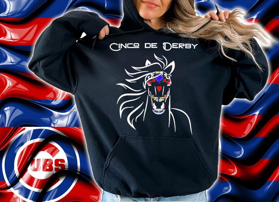 Cinco De Derby With Sugar Skull Horse T-Shirt hoodie
