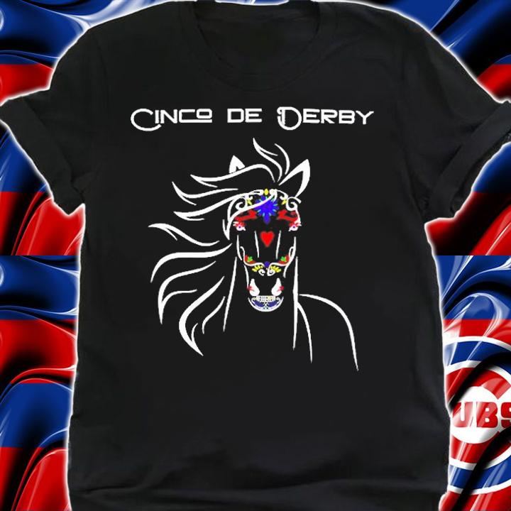 Cinco De Derby With Sugar Skull Horse T-Shirt shirt